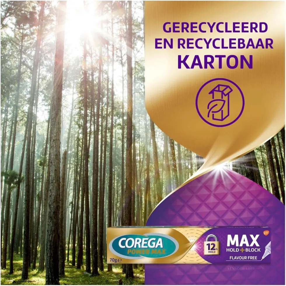Corega Power Max Max Hold + Block Kleefcrème