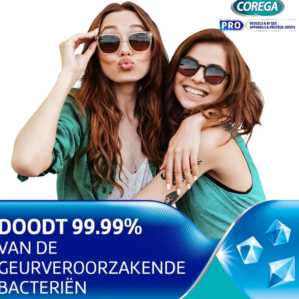 Corega Pro Dagelijkse Reiniger voor Beugels & Bitjes Tabletten