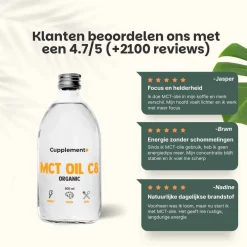 Cupplement MCT C8 Olie Biologisch