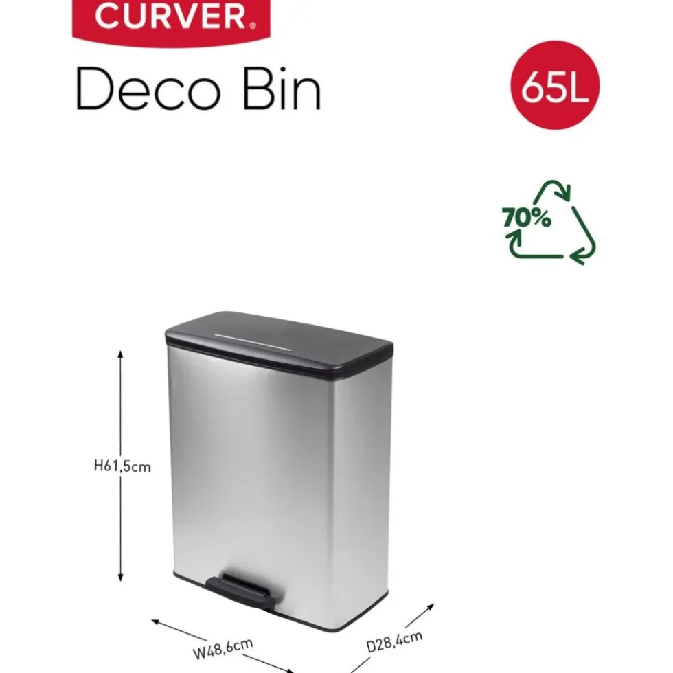 Curver Decobin Prullenbak 65L