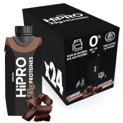 DANONE HiPRO Chocolade Proteïneshake Voordeelverpakking 24 x 330ml