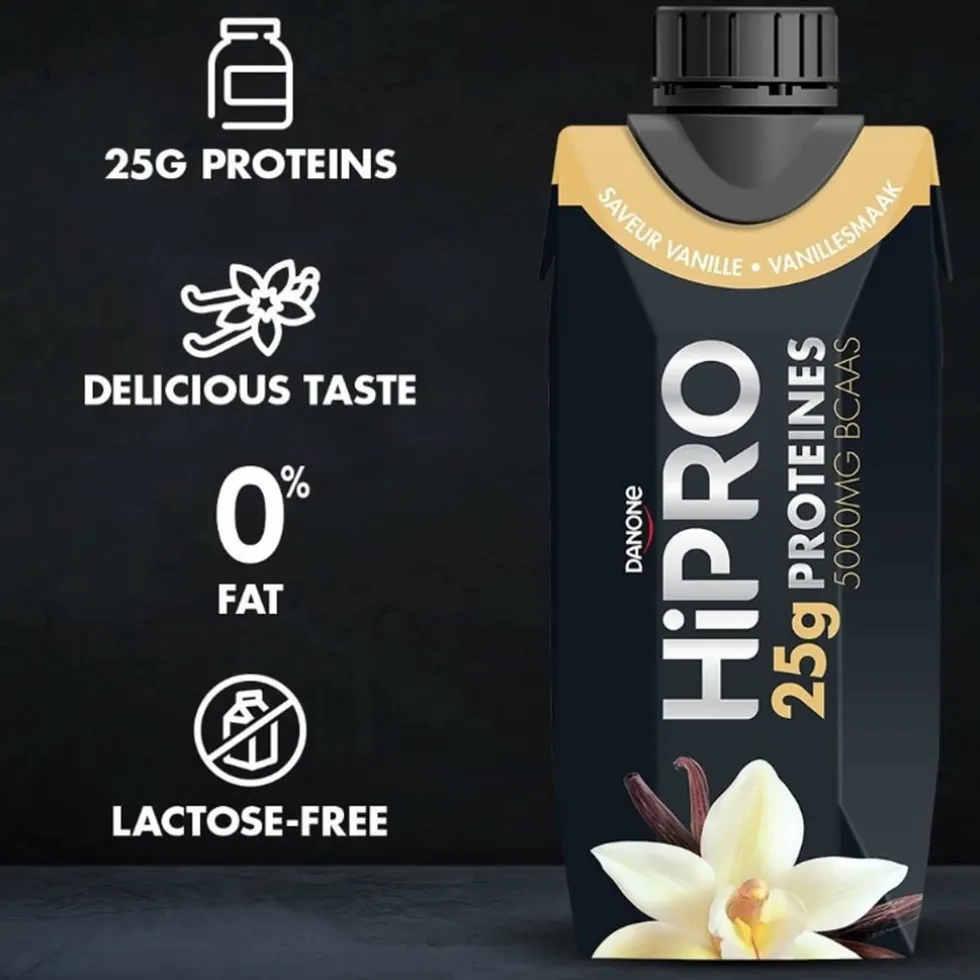 DANONE HiPRO Vanille Proteïneshake Voordeelverpakking 8 x 330ml