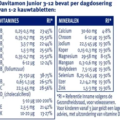 Davitamon Junior 3-12 Banaan Kauwtabletten
