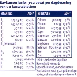Davitamon Junior 3+ Framboos Kauwtabletten