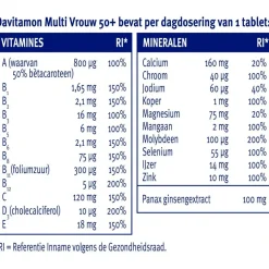 Davitamon Multi Vrouw 50+ Tabletten