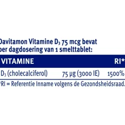 Davitamon Vitamine D3 75mcg Smelttabletten
