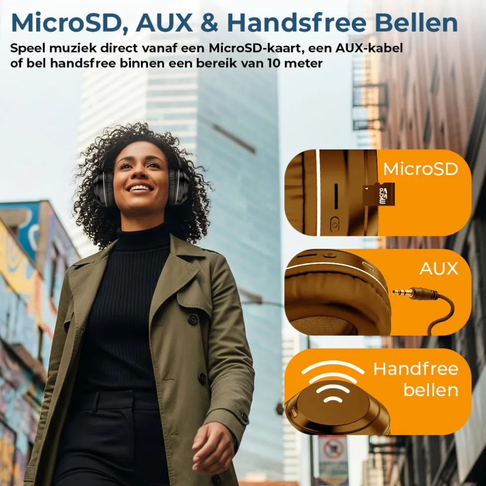 Denver BTN211 Bluetooth Koptelefoon met active noise canceling