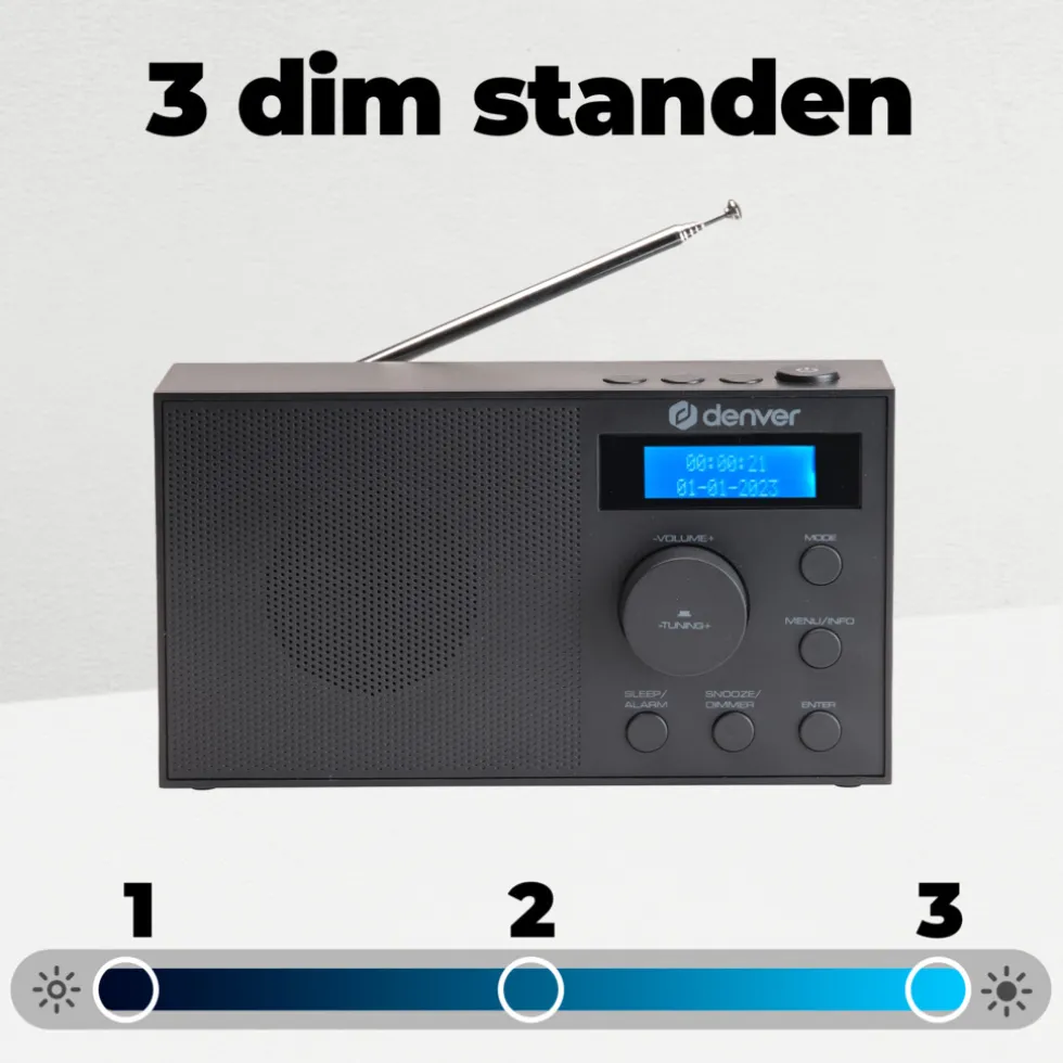 Denver DAB51B DAB+/FM Nood-Radio met Bluetooth