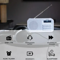 Denver DAB42W Noodradio DAB+/FM-radio met Bluetooth