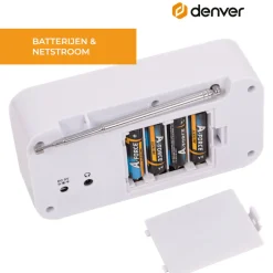 Denver DAB42W Noodradio DAB+/FM-radio met Bluetooth
