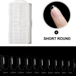 Dermarolling Nageltips Short Oval Round
