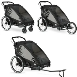 Deryan Fietskar V2 Wandelwagen en hardloopkinderwagen 2 persoons