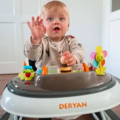 Deryan 4-in-1 inklapbare Loopstoel met speelset en dienblad