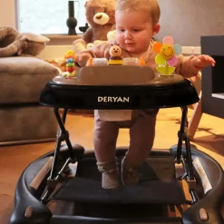 Deryan 4-in-1 inklapbare Loopstoel met speelset en dienblad