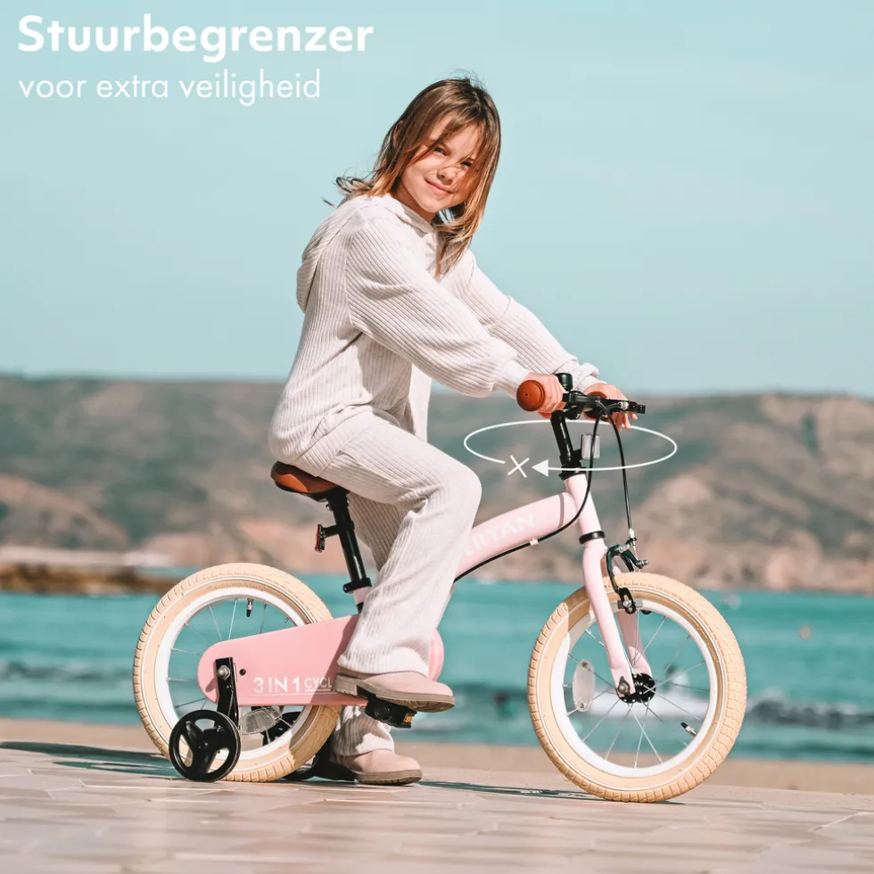 Deryan Kinderfiets 12 Inch Loopfiets 3 in 1