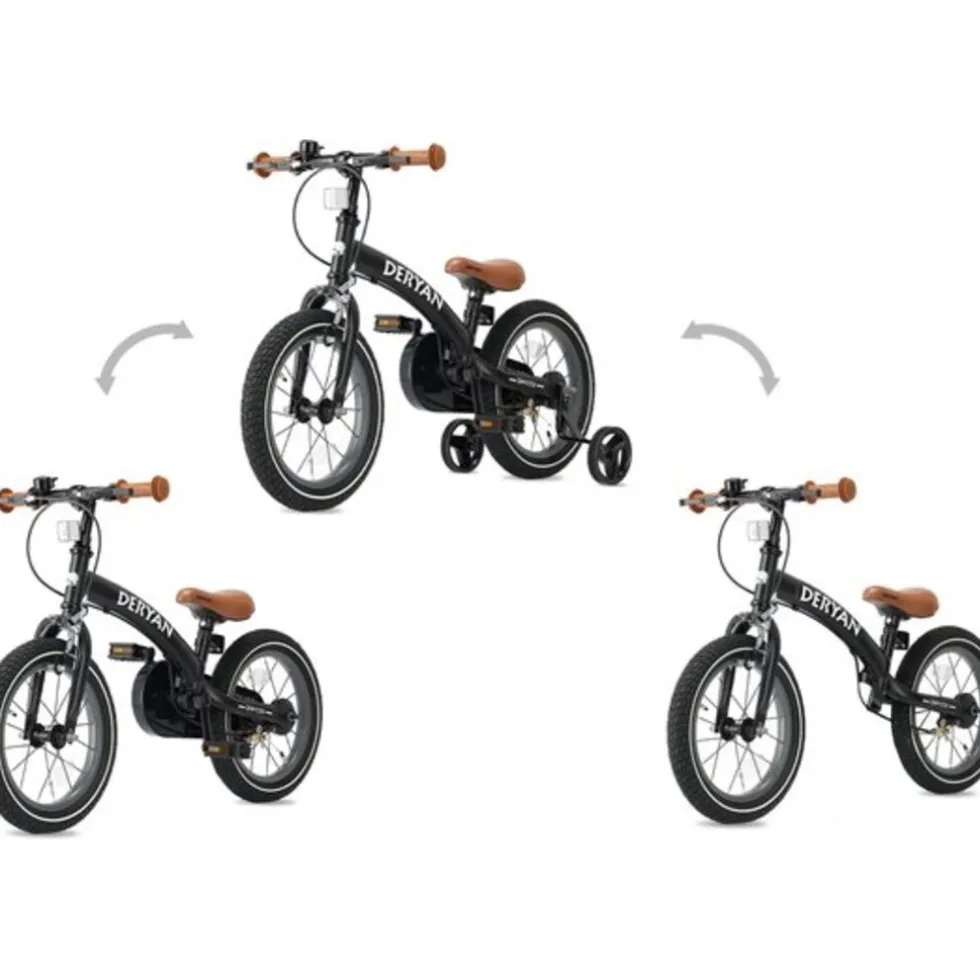 Deryan Kinderfiets 12 Inch Loopfiets 3 in 1