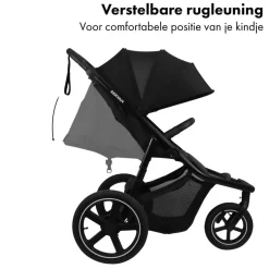 Deryan Luxe Bolt hardloop kinderwagen inclusief muggennet en pomp
