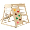 Deryan Luxe Houten Speelklimrek Met Glijbaan Klimwand En Accessoires