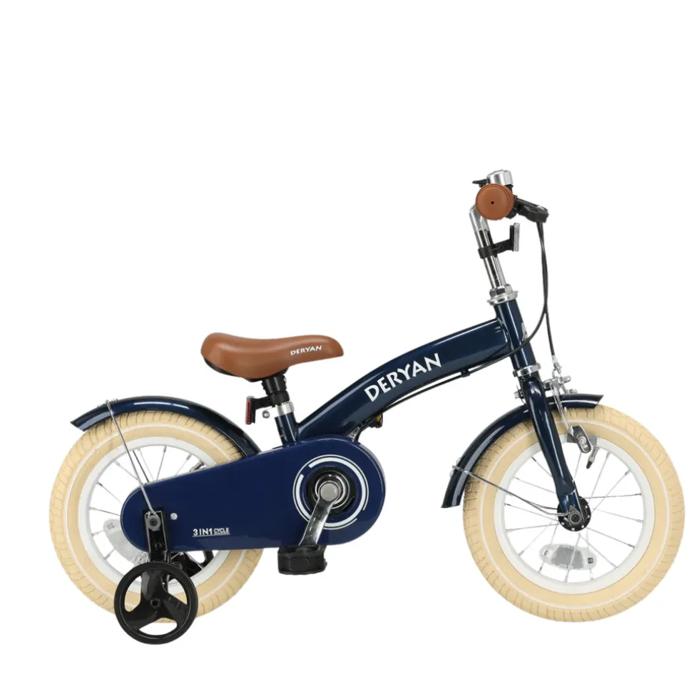 Deryan Luxe Kinderfiets 14 Inch 3 in 1 Loopfiets