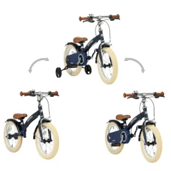 Deryan Luxe Kinderfiets 14 Inch 3 in 1 Loopfiets
