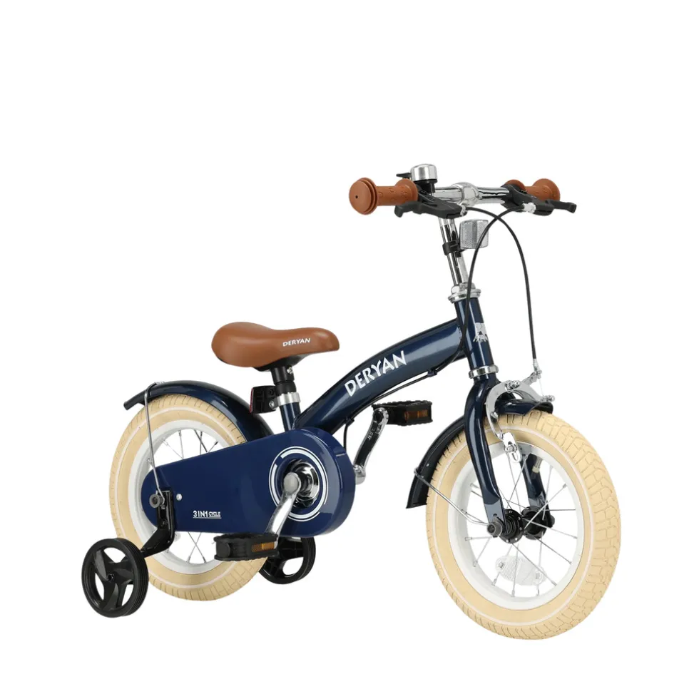 Deryan Luxe Kinderfiets 12 Inch 3 in 1 Loopfiets