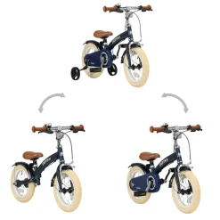 Deryan Luxe Kinderfiets 12 Inch 3 in 1 Loopfiets
