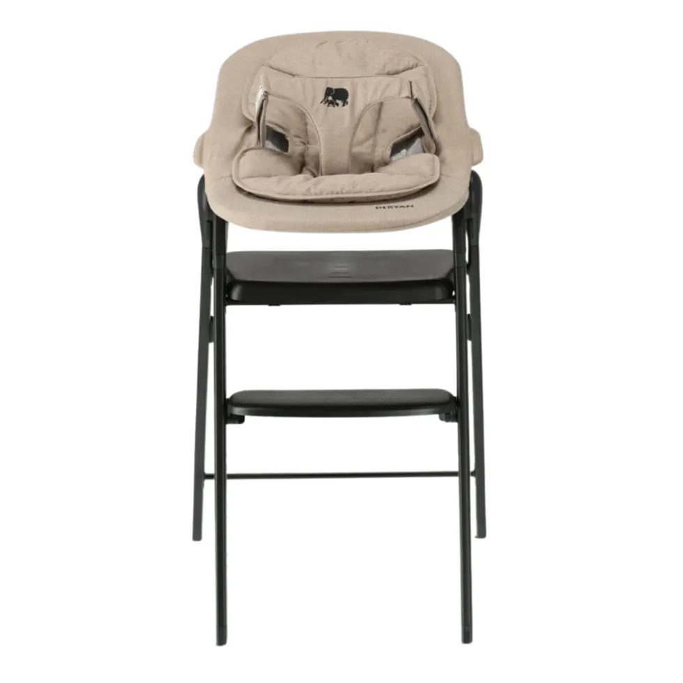 Deryan Luxe Kinderstoel Met Inklapbare Nougat Bouncer Zwart