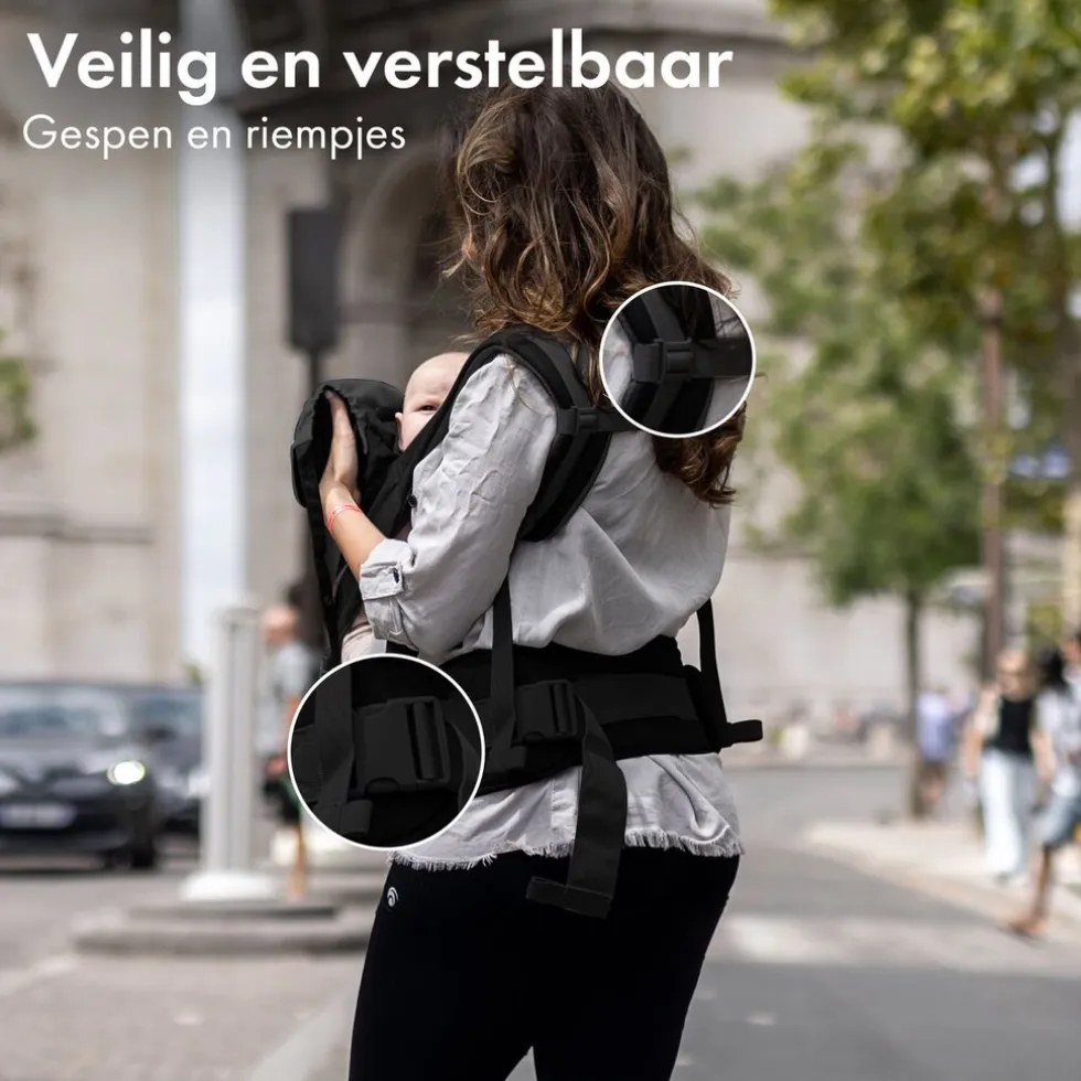Deryan Pack Luxe Ergonomische draagzak Babydrager met opbergvakjes