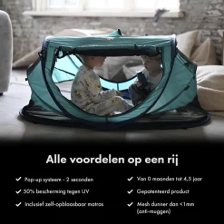 Deryan Peuter Luxe Campingbedje met Zelfopblaasbare Matras