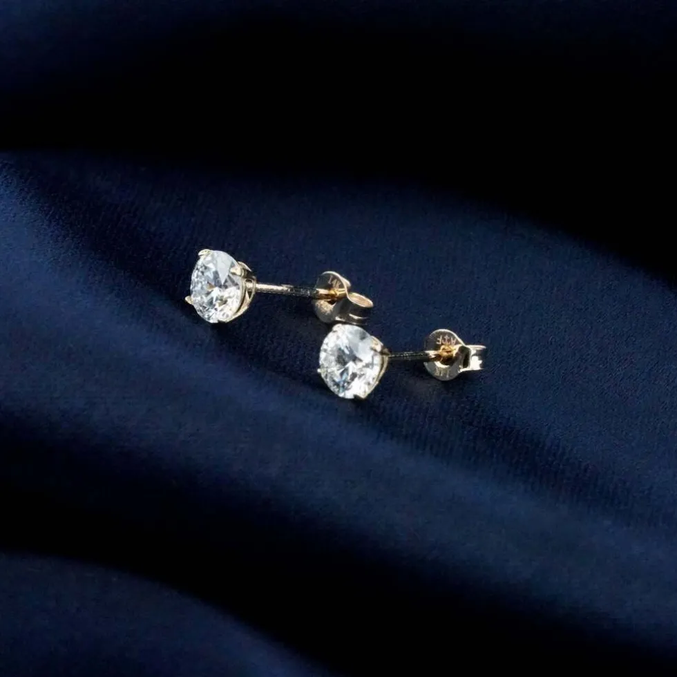 Di Lusso 14K Gouden Oorstekers – 0.60 ct Lab Grown Diamant