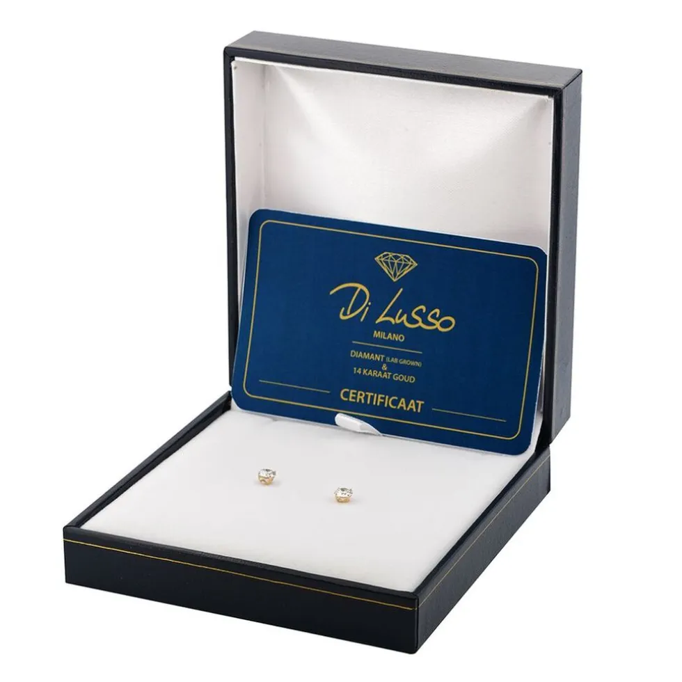 Di Lusso 14K Gouden Oorstekers – 0.60 ct Lab Grown Diamant