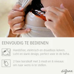 Difrax Elektrische Handsfree Borstkolf
