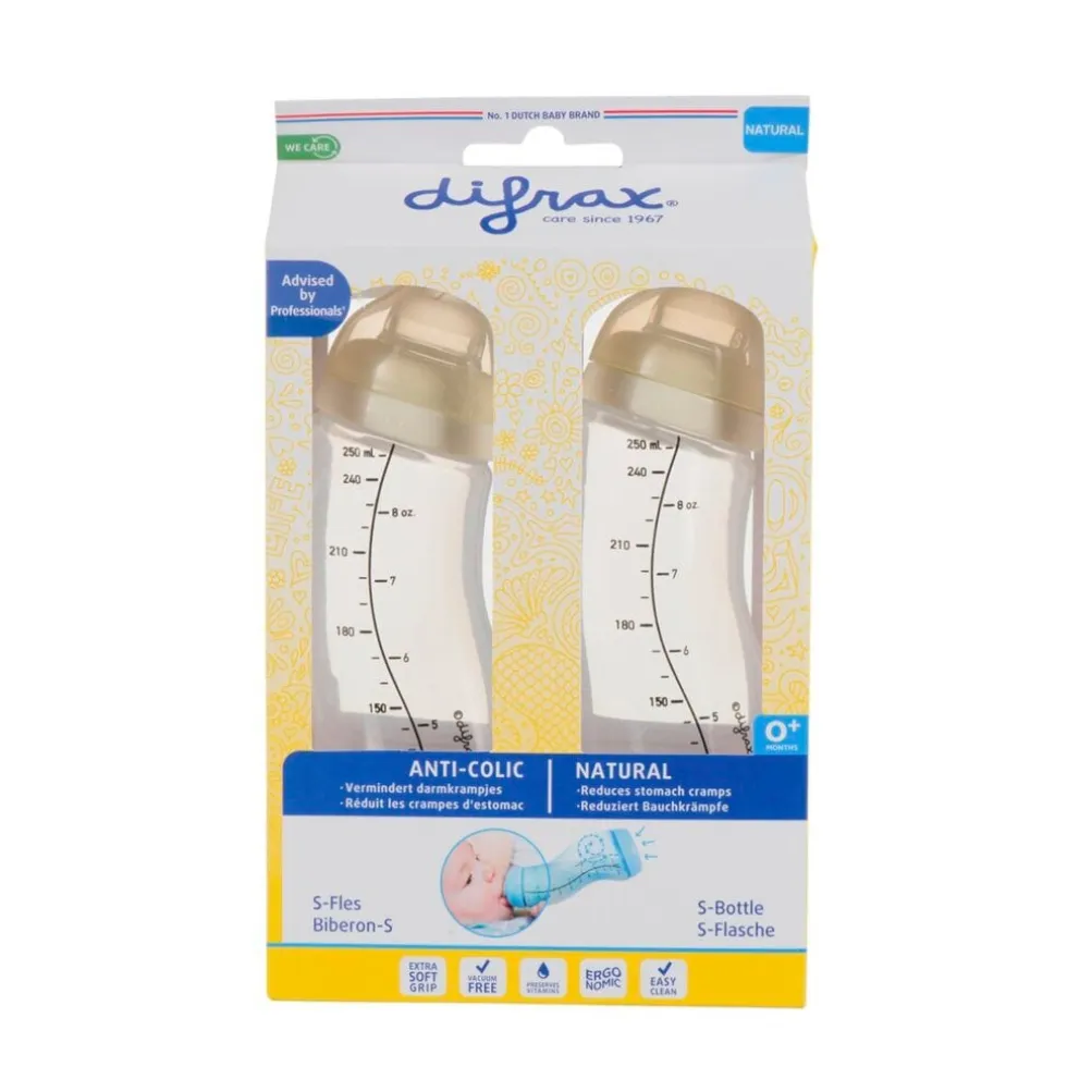 Difrax Natural 0+M S-Fles 2-Pak