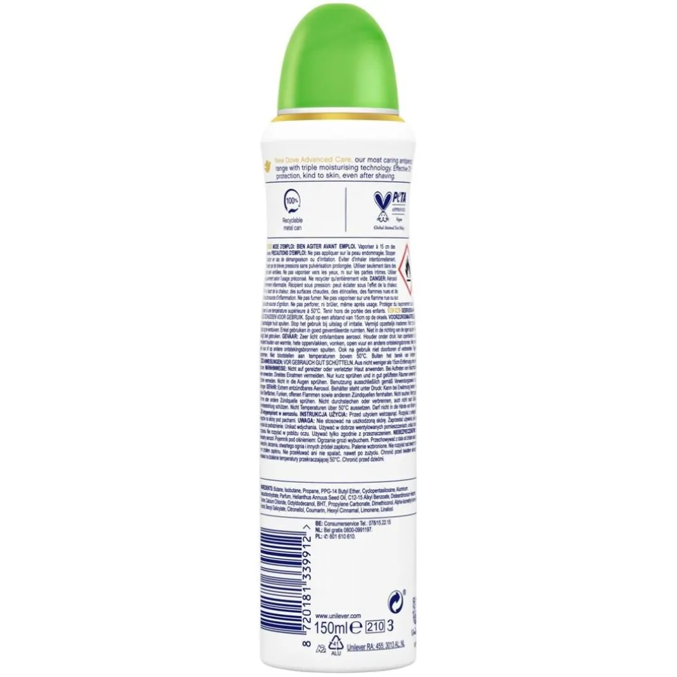 Dove Advanced Care Go Fresh Cucumber & Green Tea Antitranspirant Deodorant Spray