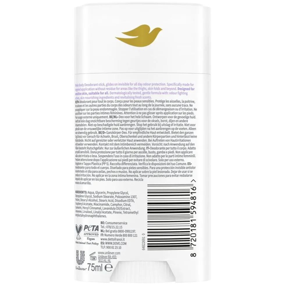 Dove Whole Body Lavender & Camomile Deodorant Stick