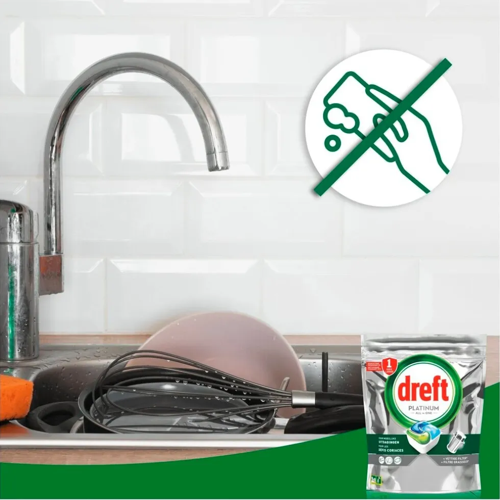 Dreft Platinum All-in-One Vaatwascapsules