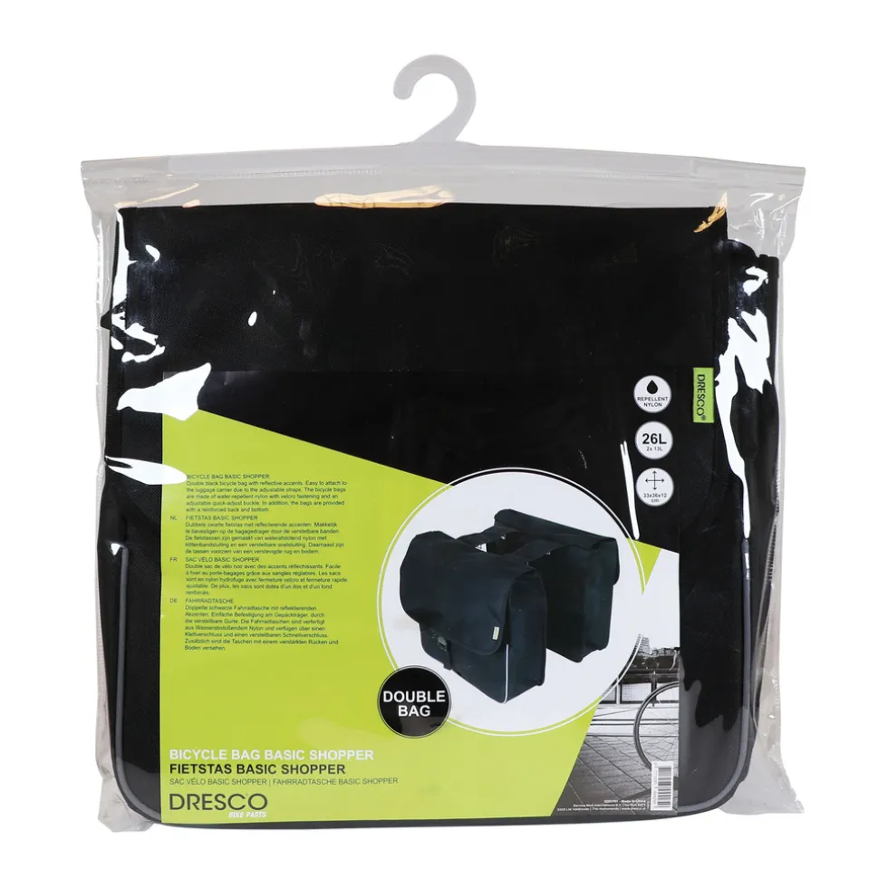 Dresco Dubbele Fietstas Basic Shopper 26 Liter