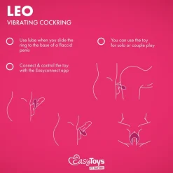 EasyConnect Vibrerende Cockring Leo Bediening met App