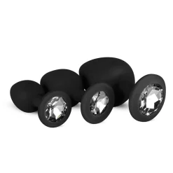 EasyToys Anal Collection Siliconen Buttplugset Met Diamantjes