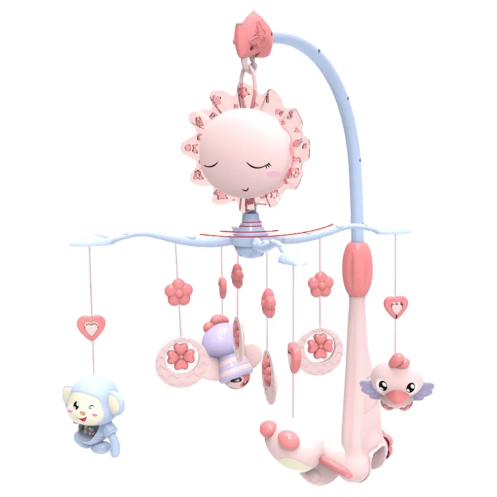 Eco Toys Flower Valley Roze Muziekmobiel