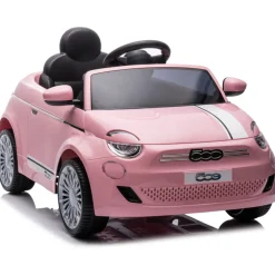Eco Toys Roze Elektrische Fiat 500 Kinderauto