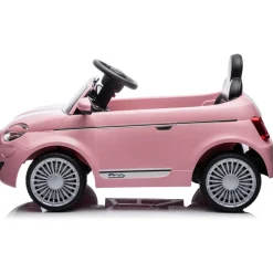 Eco Toys Roze Elektrische Fiat 500 Kinderauto