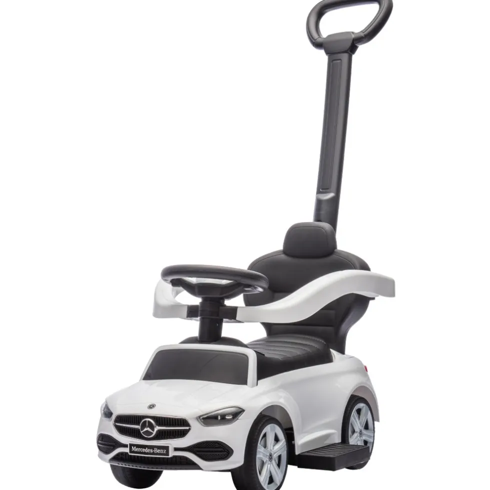 Eco Toys Wit Mercedes Benz Loopauto met Duwstang