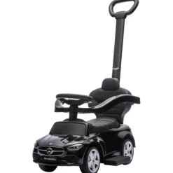 Eco Toys Zwart Mercedes Benz Loopauto met Duwstang