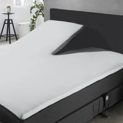 Elegance Splittopper Hoeslaken Perkal Katoen - licht grijs 180x200cm