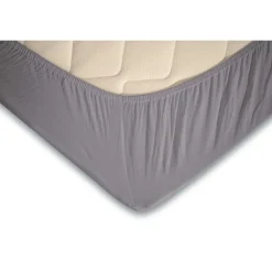 Elegance Topper Hoeslaken Jersey Katoen Stretch - licht grijs 160x210/220cm