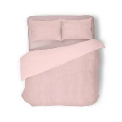 Eleganzzz Dekbedovertrek Teddy Rib Fleece - light pink 240x200/220cm