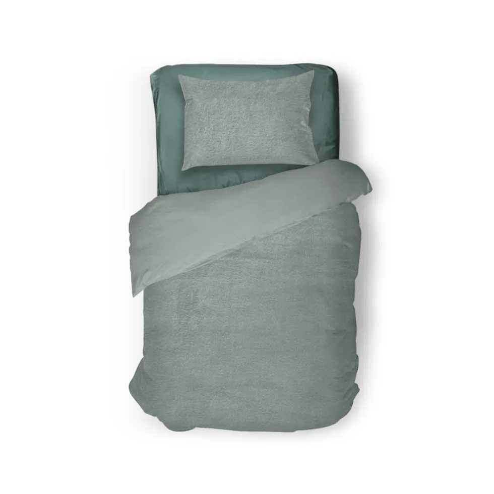 Eleganzzz Dekbedovertrek Teddy Pluche - jade 140x200/220cm