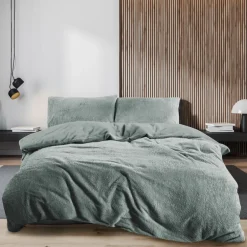 Eleganzzz Dekbedovertrek Teddy Pluche - jade 140x200/220cm