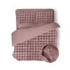 Eleganzzz Dekbedovertrek Shiny Bubble Pom Pom Flanel Fleece - old rose 200x200/220cm
